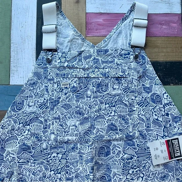 NWT Duluth 3X x31L Heirloom Gardening Bib Overalls Farm Toile Bibs Farmhouse - Picture 2 of 9